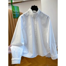 批发法式风蕾丝拼接<b class='q'>衬衫</b><b class='q'>女</b>2026早春新款宽松通勤内搭长袖上衣