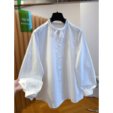 批发高级感超好看白色蕾丝拼接衬衫女<b class='q'>长袖</b>2026新款宽松洋气超好看上衣