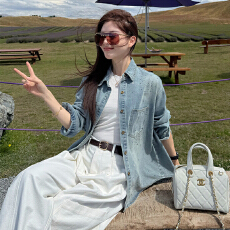 星空牛仔衬衣 璀璨星河烫钻牛仔外套