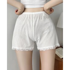批发现货   韩国chic安全裤女<b class='q'>防走光</b>不卷边冰丝薄款蕾丝宽松居家短裤