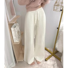 批发已出货 韩国chic秋冬新款针织裤女高腰垂感百搭宽松<b class='q'>打底裤</b>拖地裤