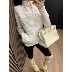 批发轻薄羽绒拼接外套女秋冬季2025新款<b class='q'>修身</b>休闲运动棉服立领短款上衣