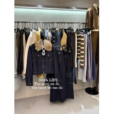 批发2025秋<b class='q'>冬</b>宽松牛仔外套+直筒牛仔裤韩系穿搭一整套装