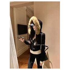 批发何晨曦  一整套ootd春秋穿搭套装毛领连帽外套修身显瘦休闲喇叭<b class='q'>裤</b>