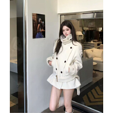 批发高级感立领羊毛呢大衣女小个子2026秋冬新款韩系短款加厚呢子外套
