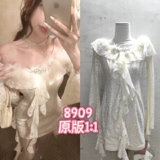 批发富家千金辣妹长袖<b class='q'>连衣裙</b>女秋季新款性感纯欲气质名媛显瘦百搭裙子