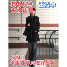批发ANDYET AD1收腰复古毛呢大衣女气质显瘦夹克上衣保暖通勤风衣外套
