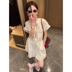 批发<b class='q'>夏装</b>白色棉麻连衣裙2025新款今年流行爆款中长款收腰衬衫裙子女夏