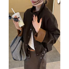批发休闲<b class='q'>通勤</b>风皮衣外套女2026年秋季新款小个子酷飒风高级感独特显瘦