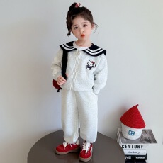 批发女童秋装洋气<b class='q'>套装</b>2025新款儿童海军领开衫<b class='q'>卫衣</b>两件套<b class='q'>宝宝</b>春秋衣服