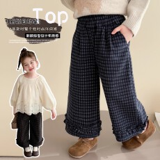 批发女童裤子秋季2025新款<b class='q'>儿童</b>格子<b class='q'>休闲裤</b>韩版洋气春秋款宝宝直筒裤潮