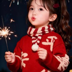 批发儿童拜年服毛衣冬季加厚平安喜乐毛线衣男<b class='q'>女</b><b class='q'>童</b><b class='q'>新</b>年<b class='q'>姐弟</b>装红色上衣