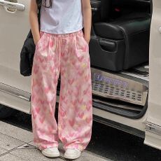 批发女童<b class='q'>裤</b>子夏季2026新款韩版<b class='q'>儿童</b>宽松长<b class='q'>裤</b>薄款女孩中大童高腰直筒<b class='q'>裤</b>