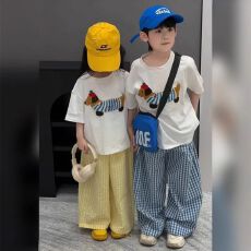 批发兄妹装<b class='q'>夏</b>装<b class='q'>套装</b>男童<b class='q'>夏</b>季短袖长裤女<b class='q'>宝宝</b><b class='q'>夏</b>款儿童姐弟装2026新款潮