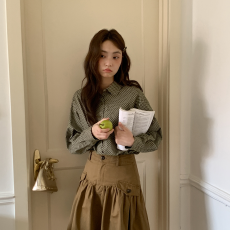 批发甜美减龄圆角翻领小波点<b class='q'>衬衫女</b>士衬衣