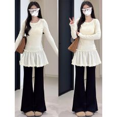 批发内搭打底女秋冬2025新款高级感甜美长袖t恤上衣