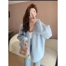 批发针织<b class='q'>开衫</b><b class='q'>女</b>2025春秋复古小个子慵懒软糯外套显瘦百搭上衣