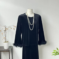 批发<b class='q'>大码</b>洋气独特打底衫金丝绒长袖T恤女秋冬宽松显瘦上衣