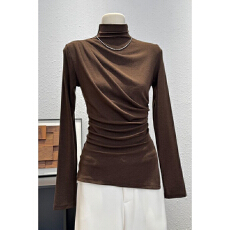 批发徳绒<b class='q'>欧洲站</b>欧货长袖t恤女秋季<b class='q'>新款</b>半高领修身显瘦打底衫上衣