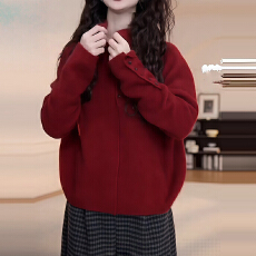 批发<b class='q'>大码</b><b class='q'>女</b>装红色显白半高领长袖针织毛衣冬季新款胖mm显瘦打底衫上衣