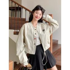 批发棒球服<b class='q'>短</b><b class='q'>外套女</b>春季新款宽松百搭夹克上衣