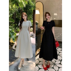 批发实拍大码胖mm<b class='q'>连衣裙</b>女夏2026新款法式茶歇气质高级感收腰显瘦长裙