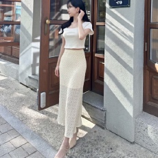 批发已出货 <b class='q'>韩国</b>chic时尚高腰显瘦蕾丝开叉半身裙包臀鱼尾A字<b class='q'>长裙</b>