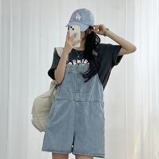 批发已出货 韩国chic宽松高腰<b class='q'>阔</b>腿短款小个子<b class='q'>连体裤</b>
