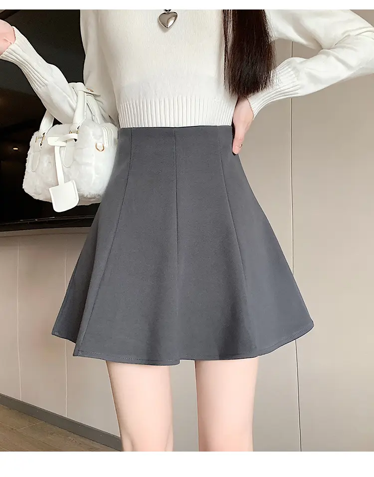 겨울용 고무치 레이스 허리 라인 스커트 상세 이미지 20