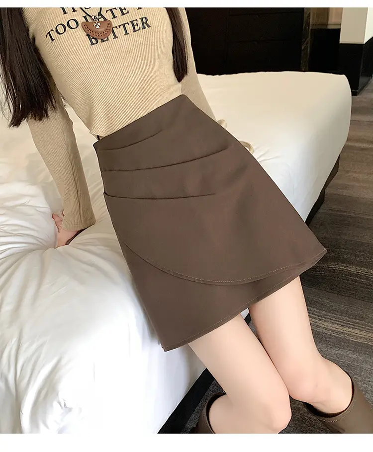 고무 블랙 레그 핀턱 스타일 스커트 상세 이미지 8