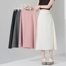 批发实拍大码胖MM春<b class='q'>夏</b>季新款显瘦百搭韩版纯色小黑裙薄料半身裙黑色