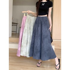 批发大码热卖质量扎染冰丝裙裤女夏薄款宽松大摆裤垂感<b class='q'>休闲</b>阔腿裙裤