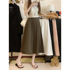 批发实拍大码<b class='q'>半身裙</b>春夏韩版ins高腰显瘦中长款垂感<b class='q'>百褶</b>大摆伞裙