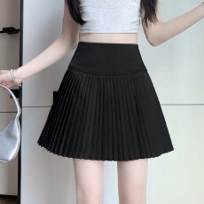 批发纯色西服春夏百褶裙女新款高腰a字半身裙jk梨形伯克利短裙子
