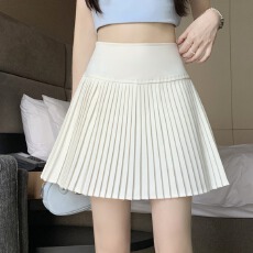 批发纯色西服春夏百褶裙女新款高腰a字半身裙jk梨形伯克利短裙子