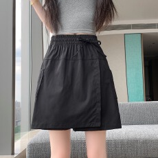 批发实拍~春夏韩版显瘦工装裤裙A字短裤裙女