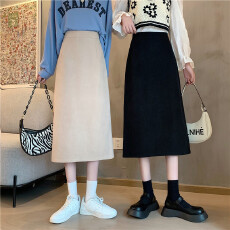 批发大码胖MM秋冬季韩版毛呢高腰显瘦<b class='q'>长裙</b>chi中长<b class='q'>半身裙</b>女