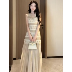 批发蕾丝重工无袖背心裙早春漂亮连衣裙女2026绝美巨好看裙子