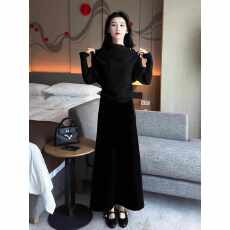 批发法式不规则毛衣<b class='q'>连衣裙</b>子套装秋冬2025新款高级感一整套入冬穿搭女