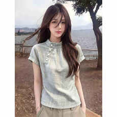 批发轻熟风气质短袖<b class='q'>T</b><b class='q'>恤</b>女2026夏季新款设计感通勤百搭减龄巨好看<b class='q'>衬衫</b>