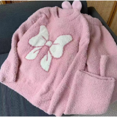 批发珊瑚绒可爱<b class='q'>睡衣</b>女秋冬款2025新款加厚半边绒冬季家居服套装