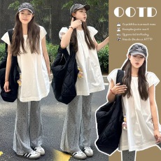 批发孕妇套装夏款2026新款时尚慵懒风<b class='q'>T</b><b class='q'>恤</b>上衣夏装阔腿裤子夏季两件套