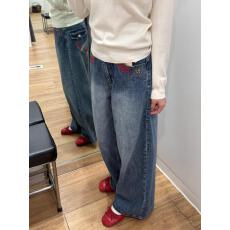 批发美式刺绣烫钻<b class='q'>牛仔裤</b>阔腿裤女2026夏季新款高腰宽松直筒裤拖地裤潮