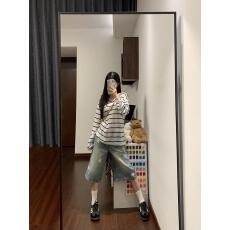 批发美式蓝色满天星七分裤女2026夏季休闲牛仔<b class='q'>裤子</b>直筒宽松阔腿中裤