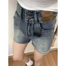 批发复古辣妹牛仔短裤女夏季高腰弹力显瘦百搭设计感小个子a字<b class='q'>热裤</b>子