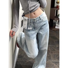 批发小个子美式浅蓝色高腰阔腿牛仔裤女新款<b class='q'>夏</b>季水洗宽松显瘦直筒裤潮