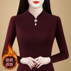 批发2025秋冬时尚修身双面德绒打底衫女洋气保暖内搭半高领上衣