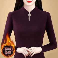 批发秋冬时尚修身双面德绒打底衫女洋气保暖内搭半高领上衣