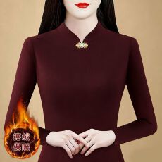 批发2026秋冬时尚修身双面德绒打底衫女洋气保暖内搭半高领上衣