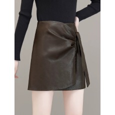 批发皮裙半身裙女秋冬2025新款高腰显瘦包臀裙时尚小个子a字一步短裙